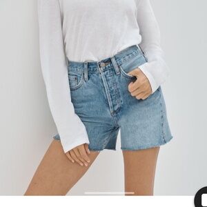 Denim Forum Aritzia Yoko Mid Thigh Short